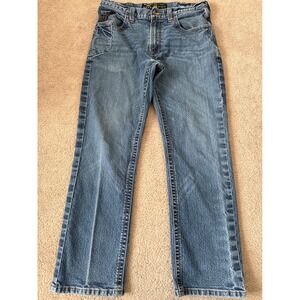 Ariat Rebar M5 Straight Leg Jeans Workwear Denim Blue Men's Size 34x32 FLAW READ